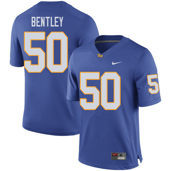 Men #50 Tyler Bentley Pittsburgh Panthers College Football Jerseys Sale-Royal